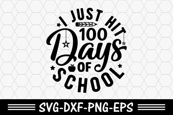 100 Days of School SVG Graphics for T-Shirt Designs