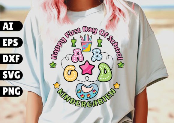 ABCD First Day of School Design SVG: Graphics for T-Shirt Designs