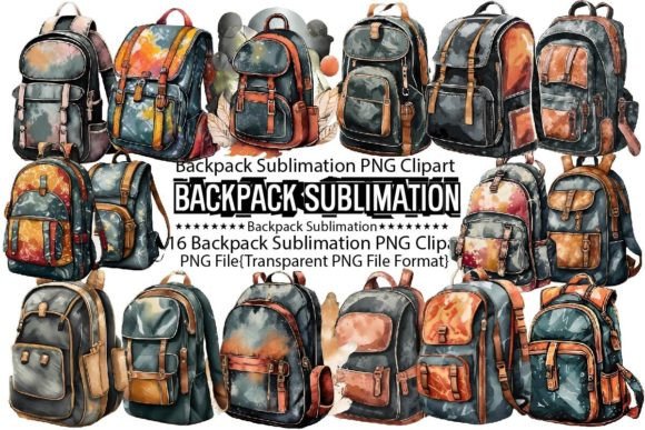 Backpack Sublimation Bundle: Graphics & Print Templates