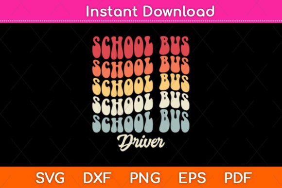 groovy retro school bus driver