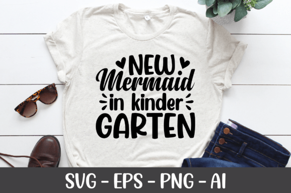 New Mermaid in Kinder Garten SVG Graphics for Crafts