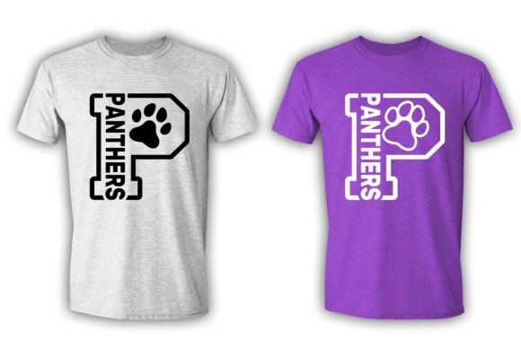 Panthers Pride Paw P Vector Logo: Graphics & Print Templates