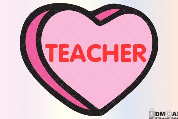 Teacher Conversation Heart SVG PNG Graphics