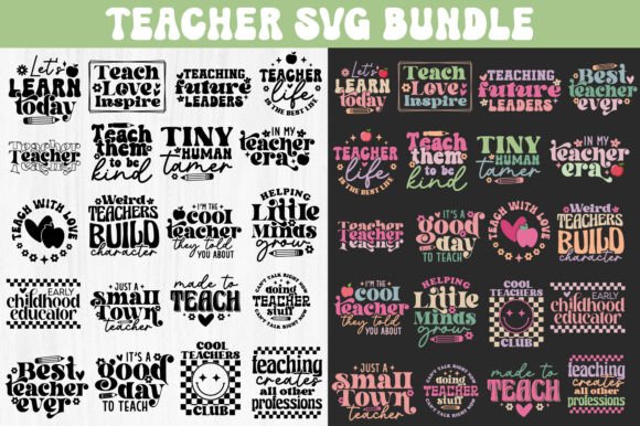 Teacher SVG Bundle: Graphics for Local Crafts Branding
